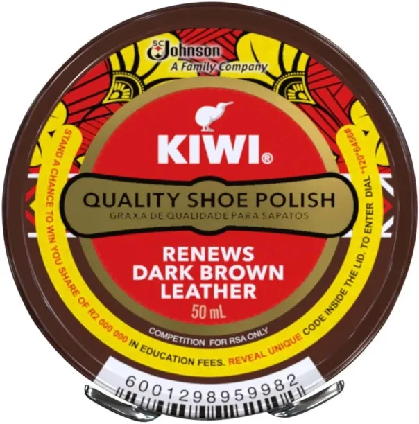 Kiwi Quality Shoe Polish Renews Dark Brown Leather Leather Shoe Wax Polish