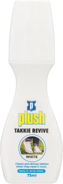 Plush Takkie White Canvas Shoe Liquid Polish