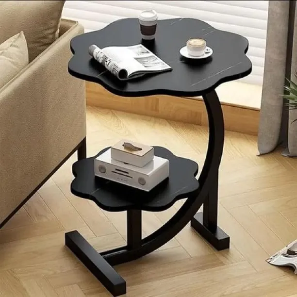 fancystuff Solid Wood Round Coffee Table
