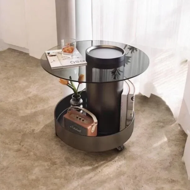 Prestige Home and Deccor Vynix Side Table - Bronze Glass Side Table