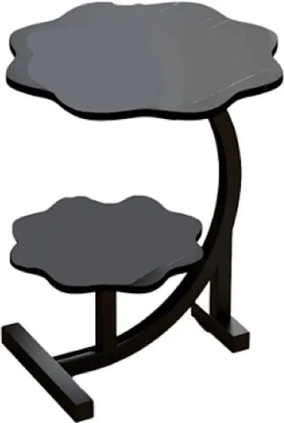 Coffee Tables Cloud-Shaped Dansup Side Table with 2-Tier Shelves Steel Side Table