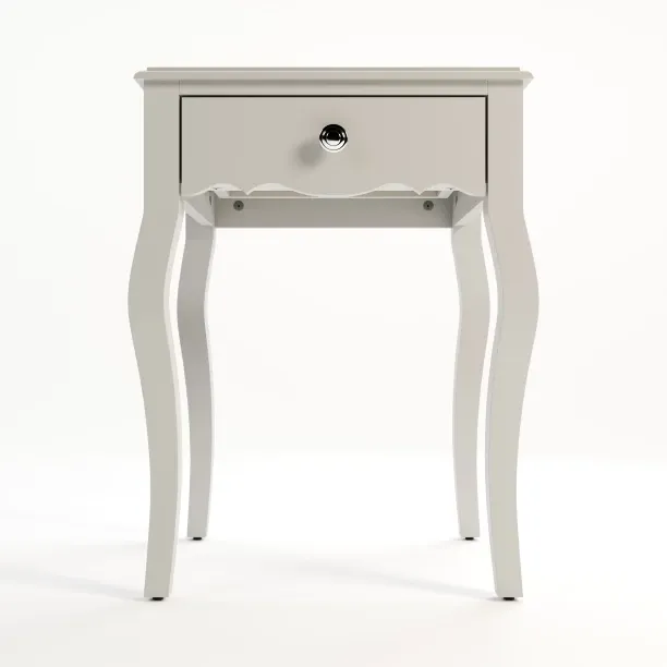 BAM! Camille 1 Drawer Bedside Table - Folkstone Grey Engineered Wood Bedside Table