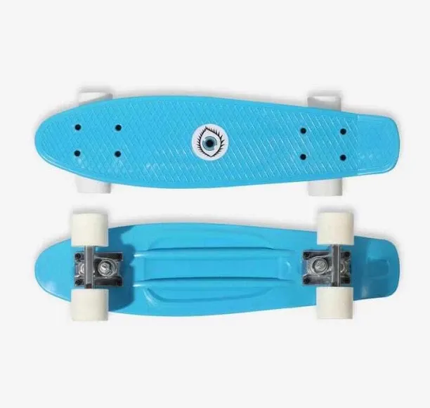 Decathlon Play 500 mini plastic skateboard - blue 14 cm x 9 cm Skateboard