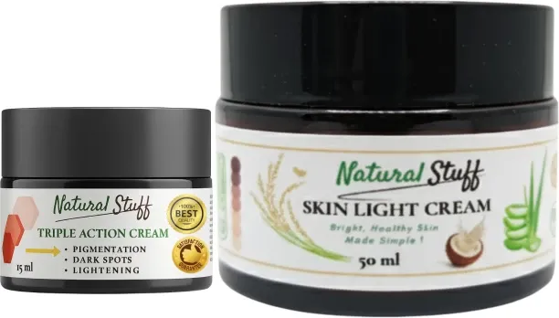 Natural Stuff Triple Action and Skin Light Day and Night Cream Bundle