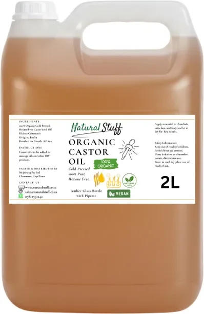 Natural Stuff Organic Castor Oil Cold Pressed Hexane Free
