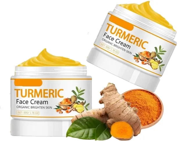 SHIJIN Turmeric Face Cream – Natural Turmeric Moisturizer Cream For Dark Spots Remover,Evens Skin T…