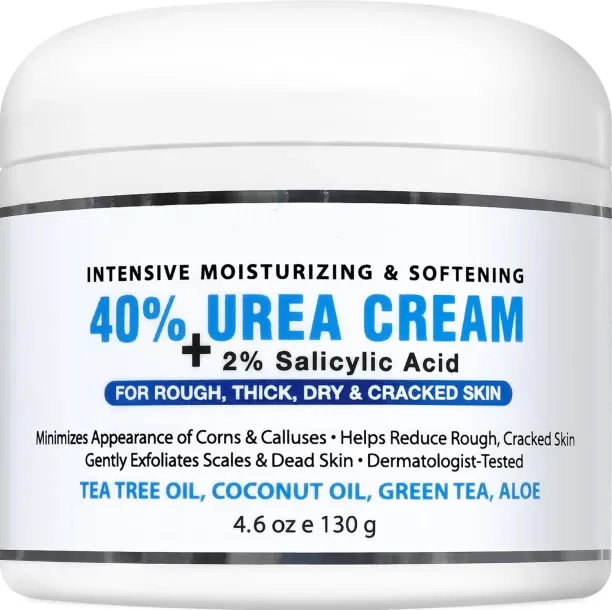 Flycross Urea Cream 40% plus Salicylic Acid 2%, Foot Cream for Dry Cracked Heels Feet Knees Elbows …
