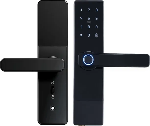 Mva Spares Tuya WiFi Fingerprint Intelligent Door Handle Lock Upgrade Smart Door Lock