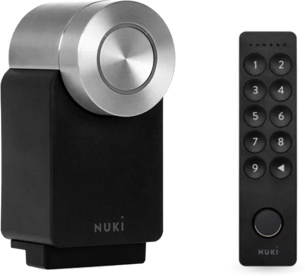 Nuki 4th Gen Pro (Black) + Keypad 2 Smart Door Lock
