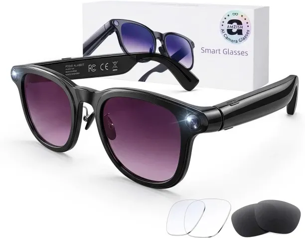 Good Life AI Smart Glasses with Camera, 8MP HD Bluetooth Camera Glasses, 1080P Video Recording Sung…