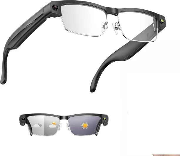 Wagu drum AI Smart Glasses with 8MP Camera – Bluetooth Sunglasses for Men with Real-Time Translatio…