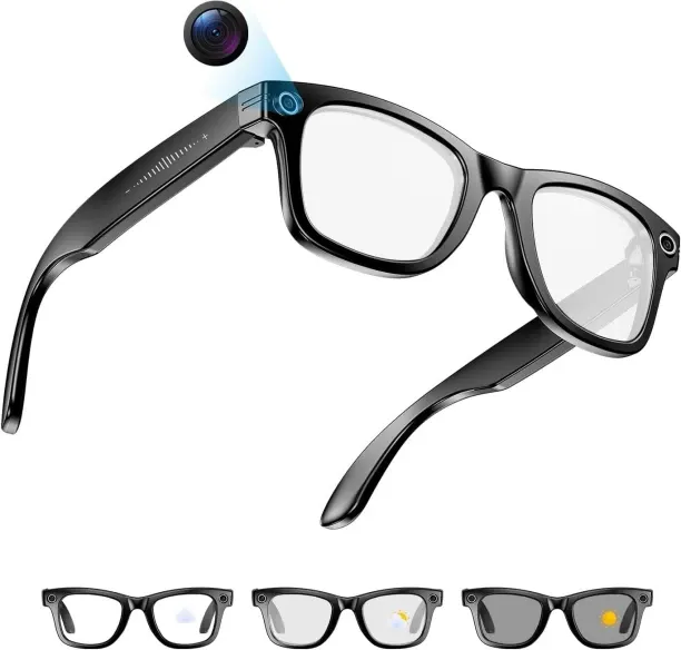Wagu drum AI Smart Glasses with Camera, 8MP HD Camera Glasses for Men Women Real-Time Translation (…