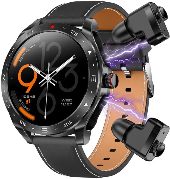 TAOJAIGN The T95 smartwatch comes with headphones and is compatible with iPhone and Android smartph…