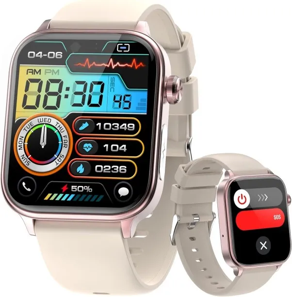 Wagu drum BIT Smart Watch for Men Women (Receive/Make Calls) Smartwatch