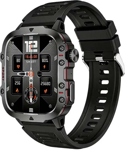 WEIWEISTORE Smart Watch for Men, 1.96 Inch Display, 100+ Sport Modes, Aviation Alloy Material, Hear…