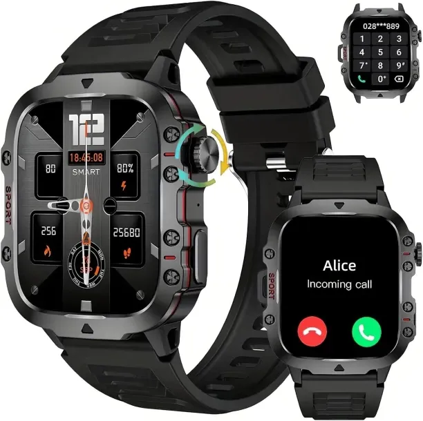 Flycross Smart Watch for Men(Answer/Make Call), IP68 Waterproof Sports Smartwatch Outdoor with Hear…