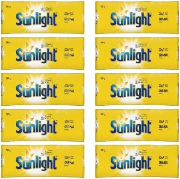 Sunlight Laundry Bar Soap, Original Green, Multi-Purpose Cleaning, Hand Washing, 10 x 500g Bars, Ge…