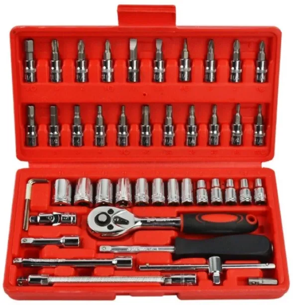 New Tools 46pcs 1/4-inch Wrench & Socket Set