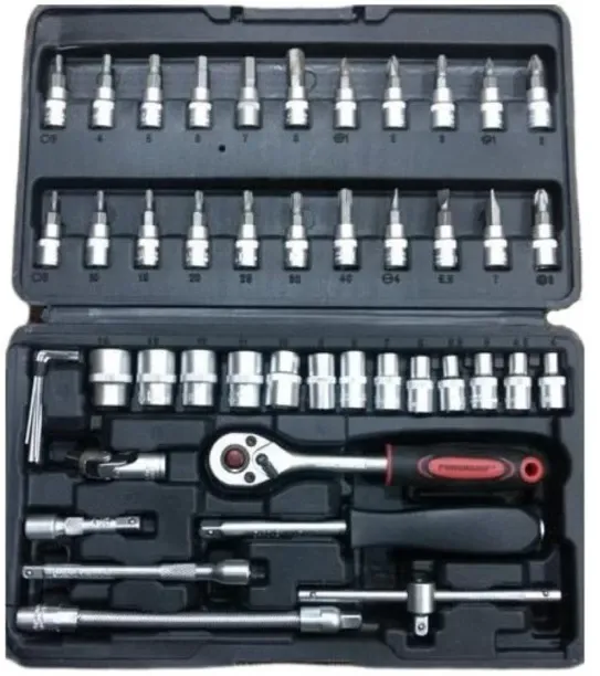 Generic LPD-10005 46-Pieces Car Automobile Repair Tool Ratchet Wrench Drive Socket Set
