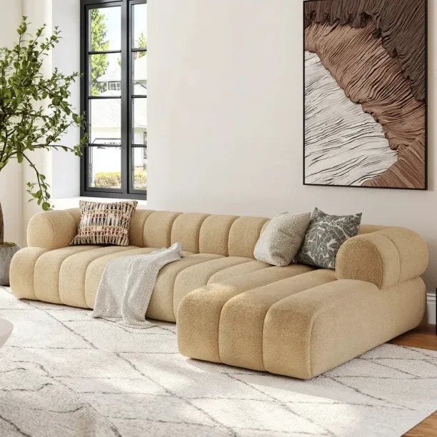 AnnaFelix EL-LS-043 Linen 7 Seater  Sofa
