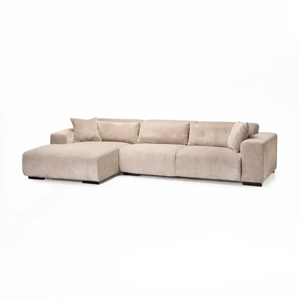 Steinbuck Fabric Corner Chaise - Platinum 1472900423623 Polyester 3 Seater  Sofa