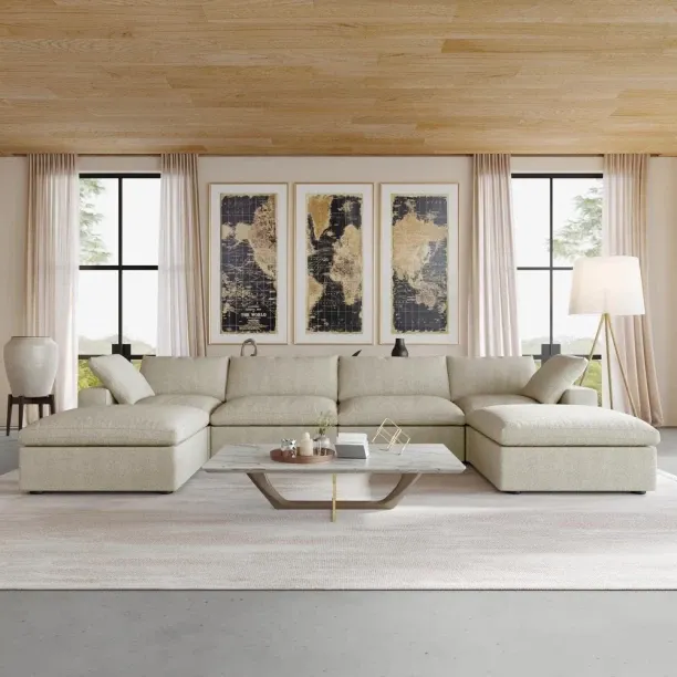 DESINGER ROOMS 130850 Polyester 4 Seater  Sofa