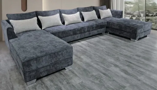 Hillard Home Solutions The Marcello Grandé Polyester 8 Seater  Sofa