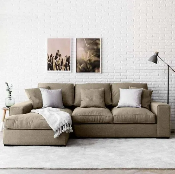 Secret Box Furniture SBF60271 Linen 3 Seater  Sofa