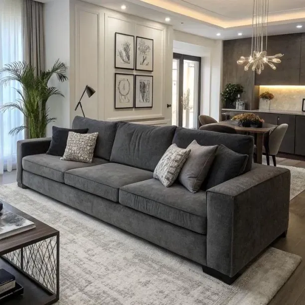 Mack Office and Home MOH096 Linen 3 Seater Sofa