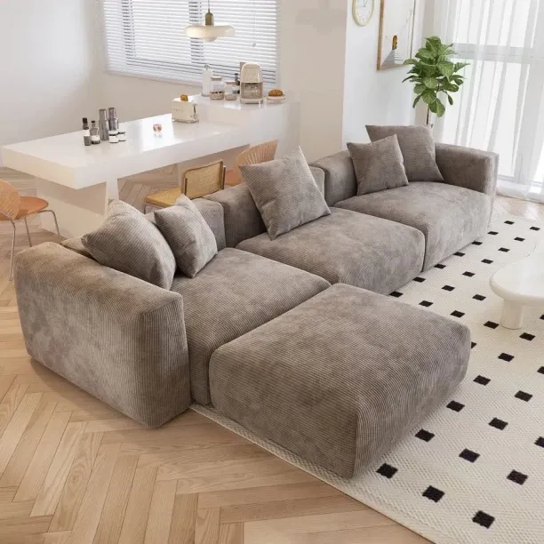 COUCH SW0011 Corduroy 4 Seater  Sofa