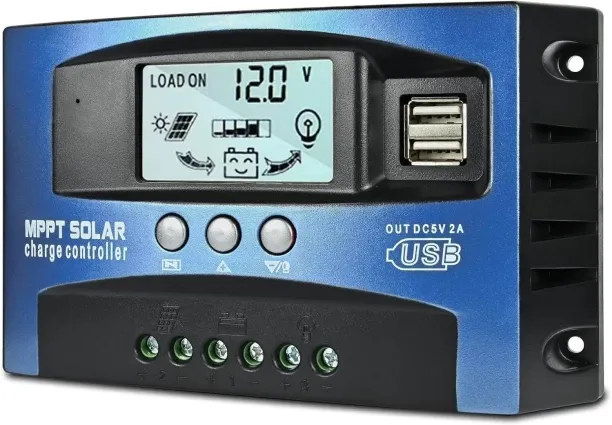Xiatian 60A MPPT Solar Charge Controller, 12V/ 24V Solar Panel Battery Intelligent Regulator with D…
