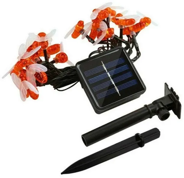 Generic FA-LC47C Solar Powered LED Bees Fairy Light 5M RGB Solar Light Set