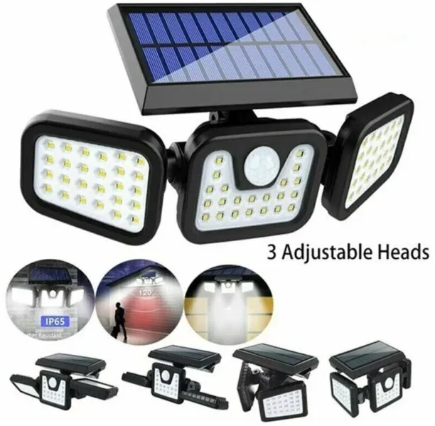 Generic FA-1725A Split Solar Powered LED Wall Light 2400Mah Battery With Motion Sensor Solar Light …