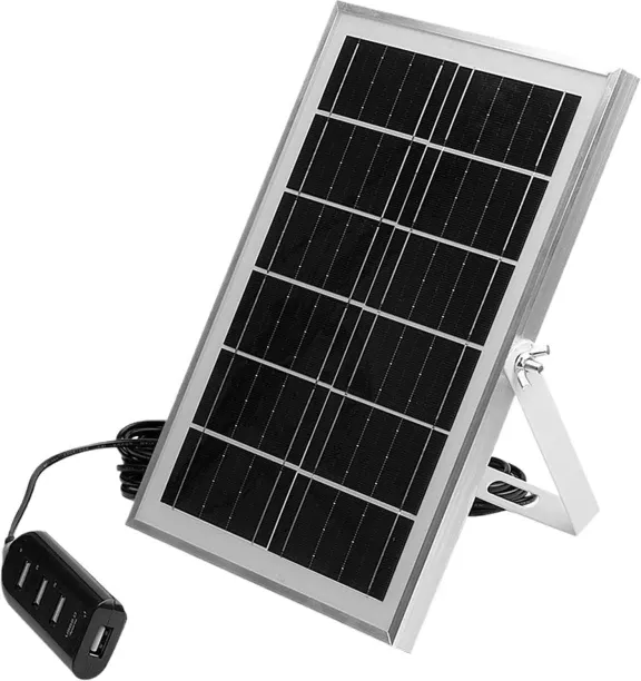 SHIJIN Solar Panel Charger - 4 Port USB Outlet, High Efficiency Flexible Module, Portable Camping P…