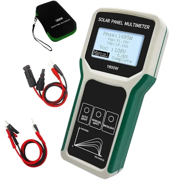 Wagu drum 1800W Solar Panel Tester MPPT Photovoltaic Panel Multimeter, Upgraded Measuring Range (5~…