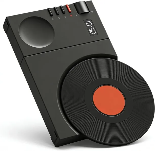 SHIJIN Retro Bluetooth Speaker, Turntable Vintage Record Player Bluetooth Speaker, Old Fashioned Cl…