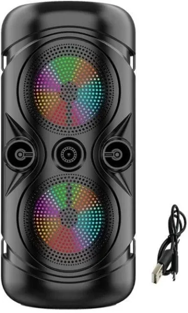 ZQS4259 Outdoor Speaker ZQS4259 Outdoor Speaker, Bluetooth Speaker With Lights - Black Bluetooth Pa…