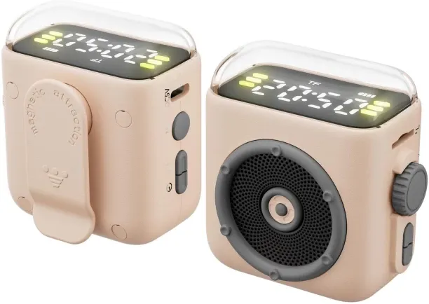 Tidecus Magnetic Clip-on Mini Bluetooth Speaker, Small Portable Wireless Bluetooth Speaker with Lou…