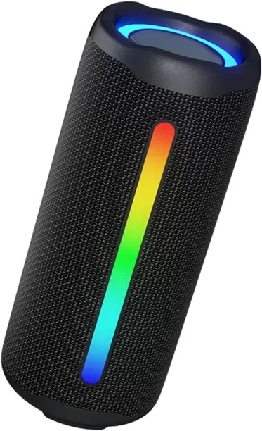 SHIJIN Portable Bluetooth Speaker with Stereo Sound, 16W Loud Stereo with RGB Lights, IPX5 Waterpro…