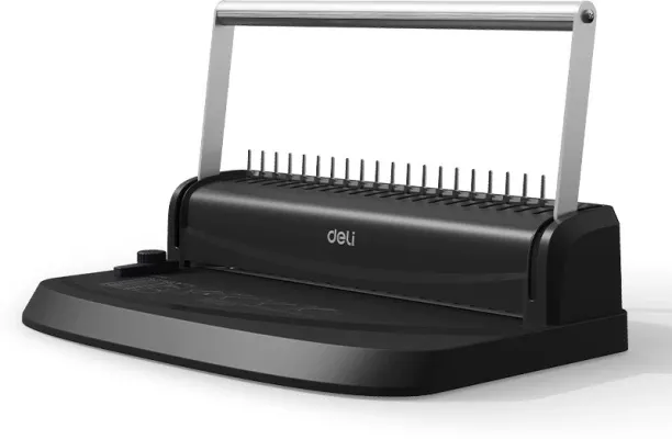Deli Stationery Deli A4 Binding Machine 21-Hole Max 8 Pages Punching and 145 Sheets Binding Manual …