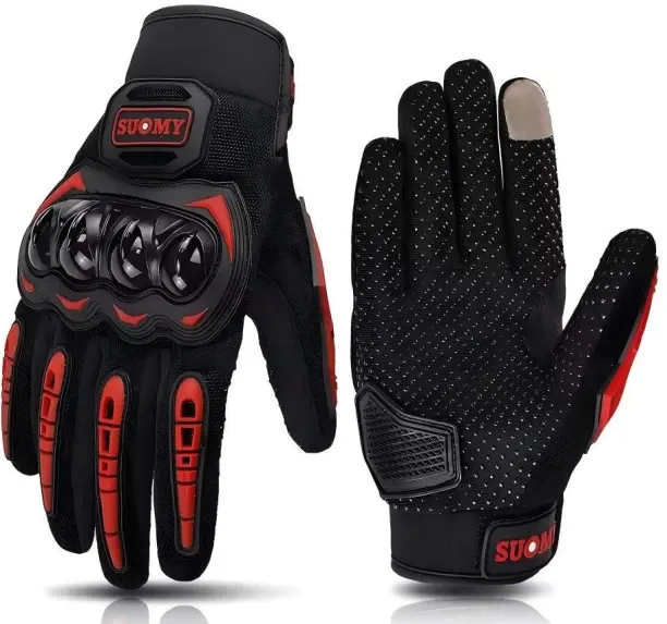 LAHDEK Motorcycle Gloves Men Breathable Full Finger Motocross Racing Gloves Moto Biker Riding Glove…