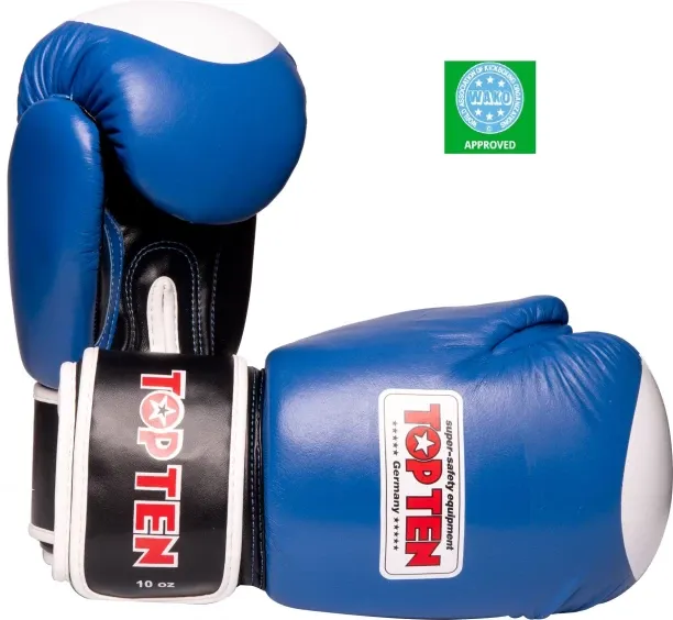 TOP TEN BOXING GLOVES WAKO BLUE 10OZ Boxing Gloves