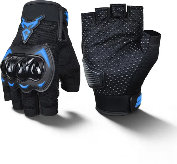 MotoCentric Motorcycle Motorbike Half-Fingered Touchscreen - XL Riding Gloves