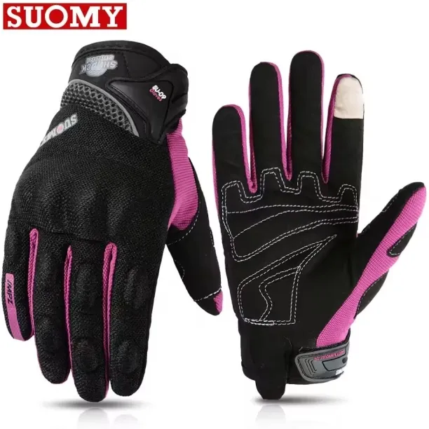 LAHDEK Motorcycle Gloves Touch Screen Summer Breathable Wearable Motorbike Cycling Biker Gloves Dri…