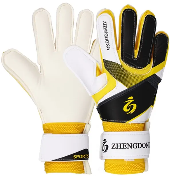ALANES Adult Goalkeeper Gloves - White, Yellow & Black Goalkeeping Gloves