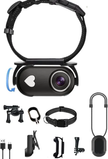 marevic Magnetic thumb action camera, 1080P pet camera Sports and Action Camera