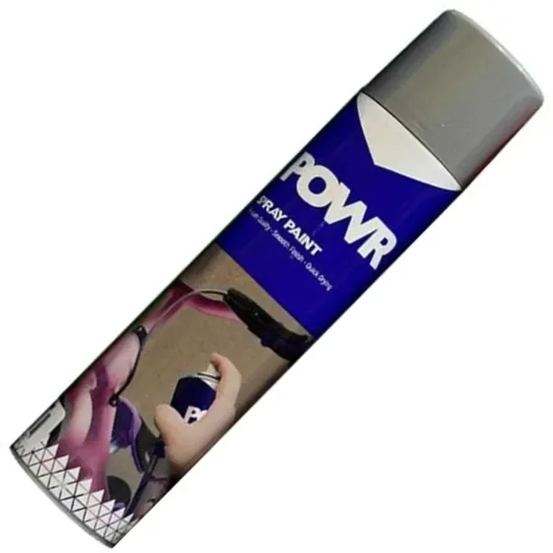 POWR STD 300ml Metal Silver Gloss Flammable Spray Paints