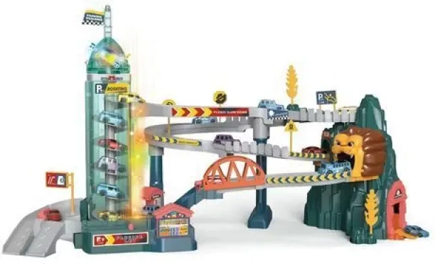Kids-Up Lion Mountain Adventure Electric Car Track Toy Set for Kids