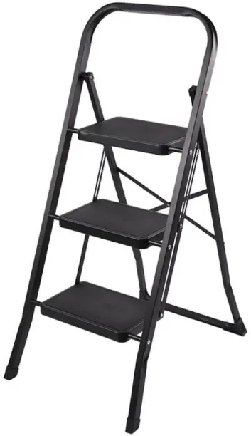 Ladder (WGYI) 3 Step Ladder (Black) Steel Ladder