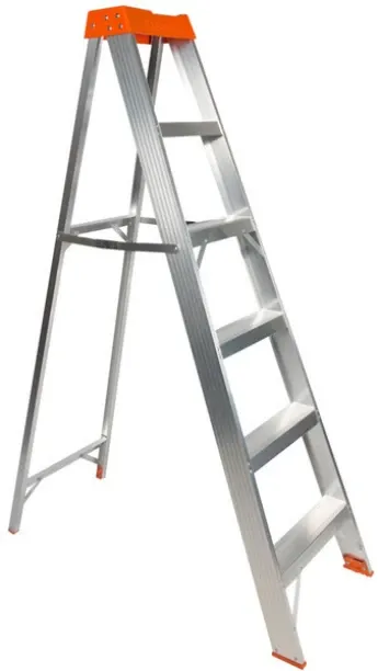 Unique Ladders 6-Step Heavy-Duty Aluminium A-Frame Ladder 1.8 m Standing Height 150 kg Load Capacit…